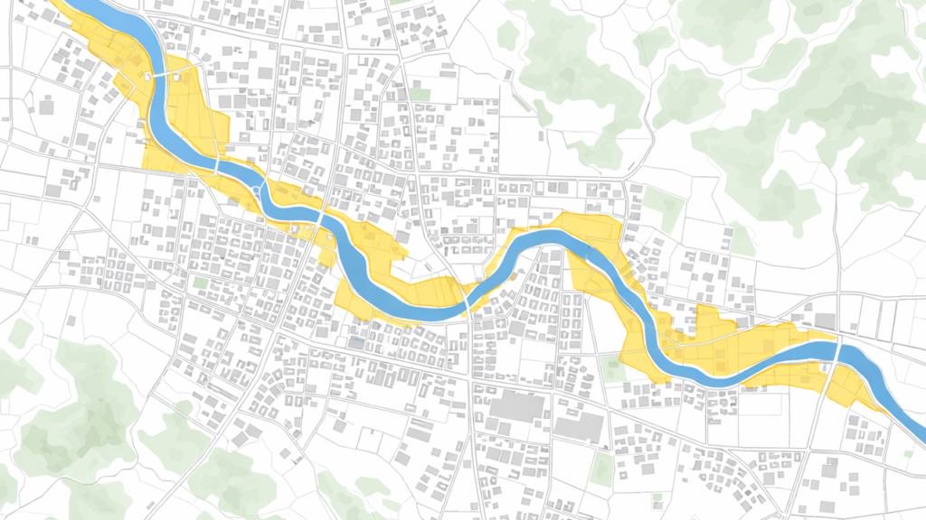 氾濫解析浸水図